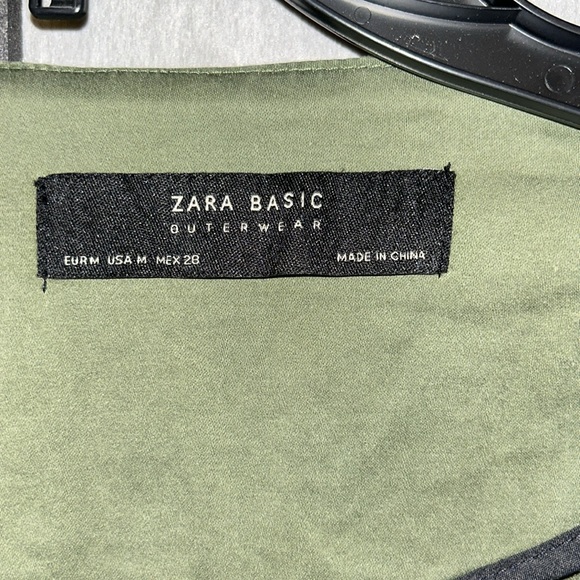 ZARA Aztec Embroidered Fringe Boho Bell Sleeve military green jacket - Picture 5 of 12